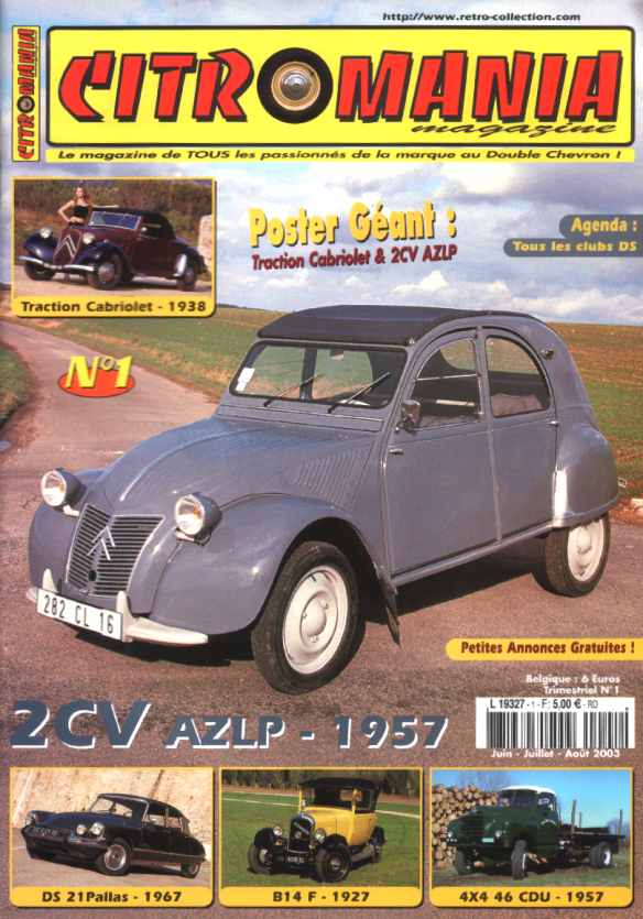 Citromania Magazine N 1 couverture 2CV